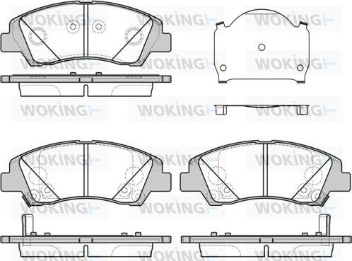 Woking P14833.02 - Kit de plaquettes de frein, frein à disque cwaw.fr