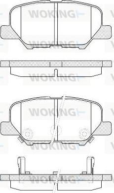 Woking P14363.02 - Kit de plaquettes de frein, frein à disque cwaw.fr