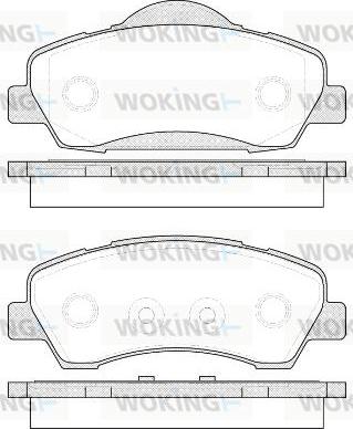 Woking P14303.00 - Kit de plaquettes de frein, frein à disque cwaw.fr