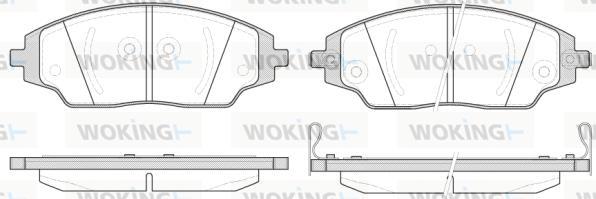 Woking P14373.02 - Kit de plaquettes de frein, frein à disque cwaw.fr