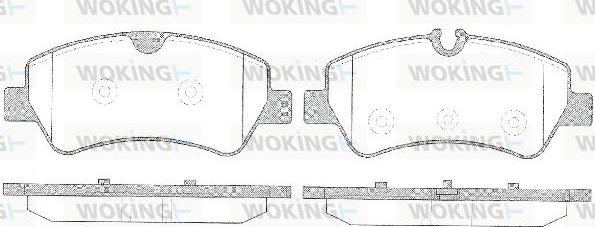 Woking P14213.00 - Kit de plaquettes de frein, frein à disque cwaw.fr