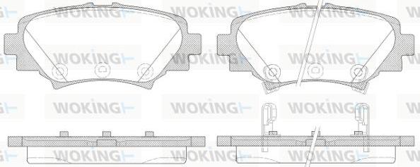 Woking P14703.02 - Kit de plaquettes de frein, frein à disque cwaw.fr