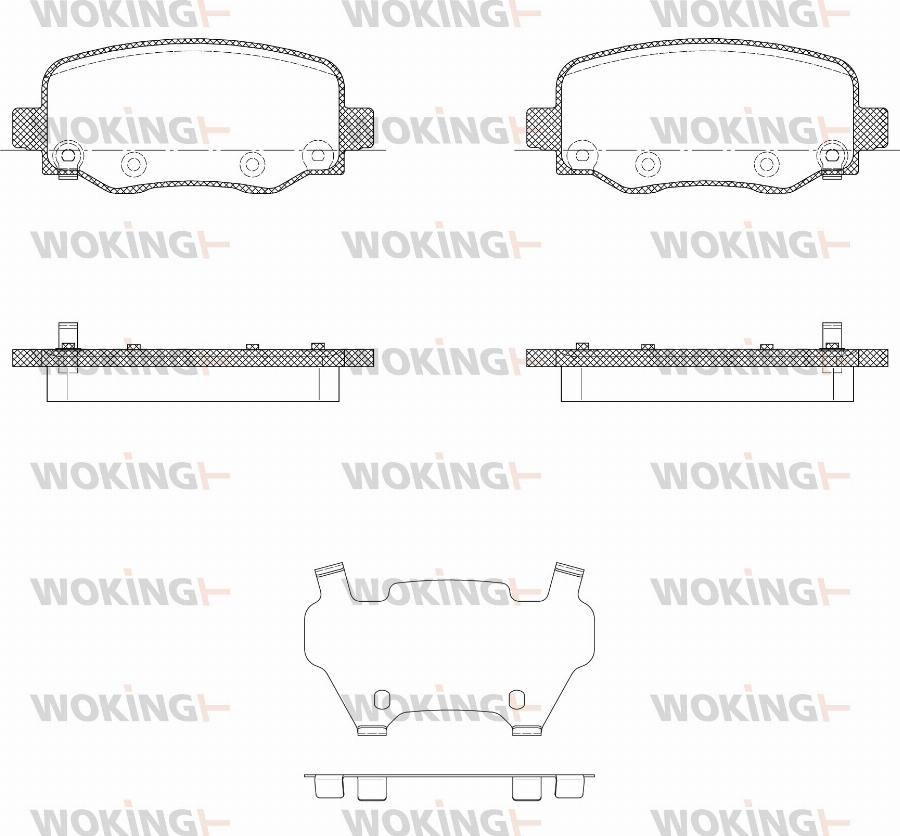 Woking P14783.05 - Kit de plaquettes de frein, frein à disque cwaw.fr