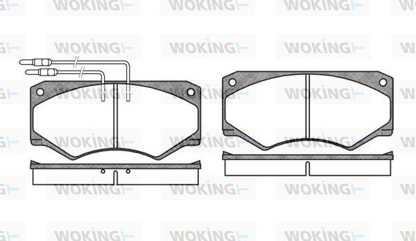 Woking P1473.04 - Kit de plaquettes de frein, frein à disque cwaw.fr