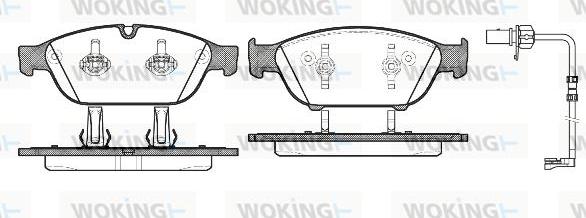 Woking P15413.12 - Kit de plaquettes de frein, frein à disque cwaw.fr