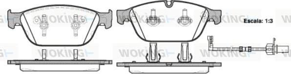 Woking P15433.02 - Kit de plaquettes de frein, frein à disque cwaw.fr