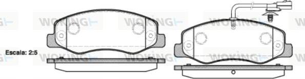 Woking P15423.01 - Kit de plaquettes de frein, frein à disque cwaw.fr