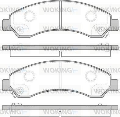 Woking P15563.04 - Kit de plaquettes de frein, frein à disque cwaw.fr