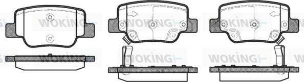 Woking P15523.02 - Kit de plaquettes de frein, frein à disque cwaw.fr