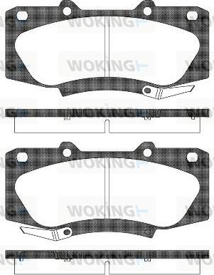 Woking P15683.04 - Kit de plaquettes de frein, frein à disque cwaw.fr