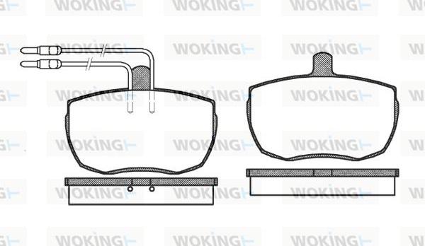 Woking P1563.04 - Kit de plaquettes de frein, frein à disque cwaw.fr