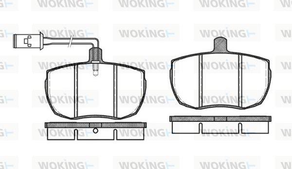 Woking P1563.11 - Kit de plaquettes de frein, frein à disque cwaw.fr