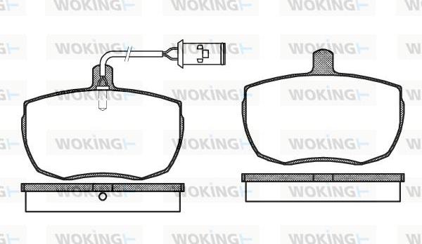 Woking P1563.22 - Kit de plaquettes de frein, frein à disque cwaw.fr