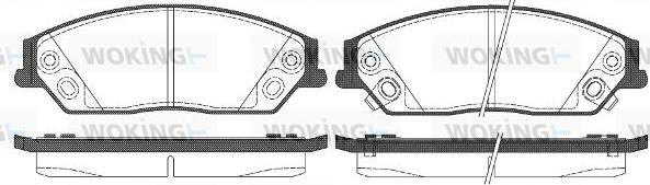 Woking P15673.02 - Kit de plaquettes de frein, frein à disque cwaw.fr