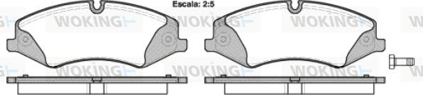 Woking P15093.00 - Kit de plaquettes de frein, frein à disque cwaw.fr