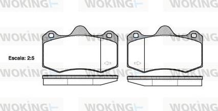 Woking P15043.00 - Kit de plaquettes de frein, frein à disque cwaw.fr