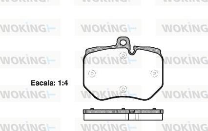 Woking P15003.00 - Kit de plaquettes de frein, frein à disque cwaw.fr