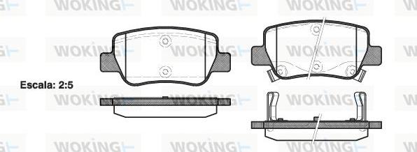 Woking P15033.02 - Kit de plaquettes de frein, frein à disque cwaw.fr