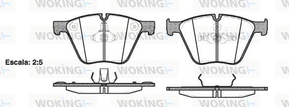 Woking P15193.00 - Kit de plaquettes de frein, frein à disque cwaw.fr