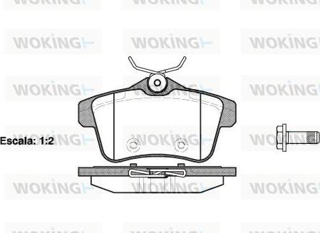 Woking P15183.00 - Kit de plaquettes de frein, frein à disque cwaw.fr