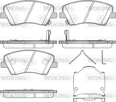 Woking P15123.04 - Kit de plaquettes de frein, frein à disque cwaw.fr