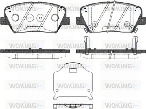 Woking P15123.02 - Kit de plaquettes de frein, frein à disque cwaw.fr