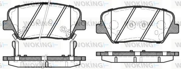 Woking P15123.12 - Kit de plaquettes de frein, frein à disque cwaw.fr