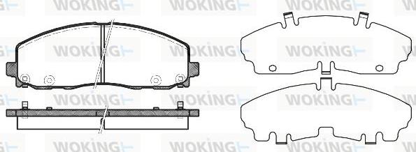 Woking P15843.04 - Kit de plaquettes de frein, frein à disque cwaw.fr