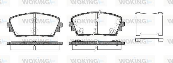 Woking P15813.02 - Kit de plaquettes de frein, frein à disque cwaw.fr