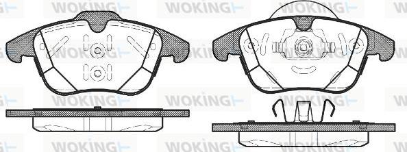 Woking P15823.00 - Kit de plaquettes de frein, frein à disque cwaw.fr