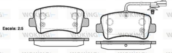 Woking P15393.01 - Kit de plaquettes de frein, frein à disque cwaw.fr