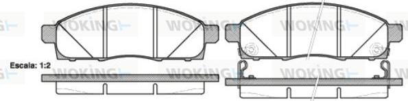 Woking P15343.02 - Kit de plaquettes de frein, frein à disque cwaw.fr