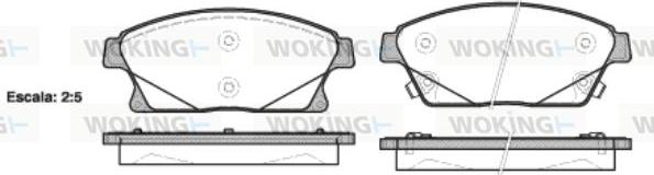 Woking P15313.02 - Kit de plaquettes de frein, frein à disque cwaw.fr