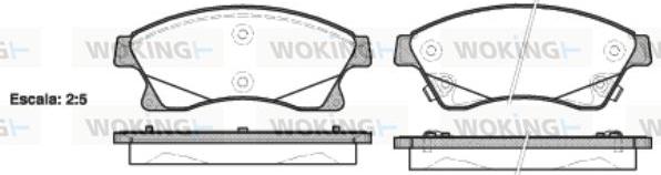 Woking P15313.12 - Kit de plaquettes de frein, frein à disque cwaw.fr