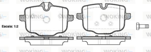 Woking P15333.00 - Kit de plaquettes de frein, frein à disque cwaw.fr