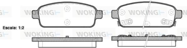 Woking P15323.02 - Kit de plaquettes de frein, frein à disque cwaw.fr