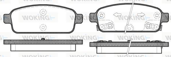 Woking P15323.12 - Kit de plaquettes de frein, frein à disque cwaw.fr