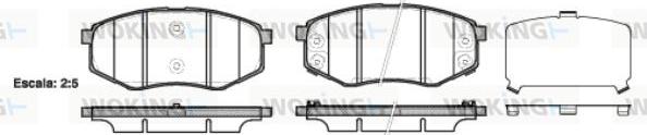 Woking P15263.02 - Kit de plaquettes de frein, frein à disque cwaw.fr