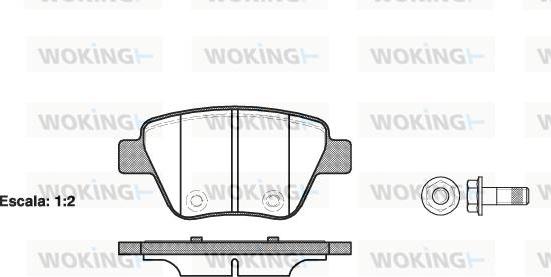 Woking P15203.00 - Kit de plaquettes de frein, frein à disque cwaw.fr