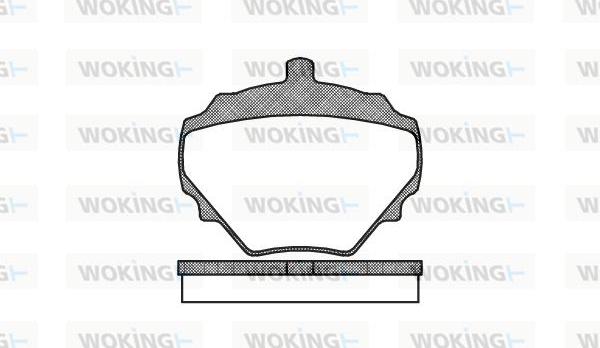 Woking P1523.10 - Kit de plaquettes de frein, frein à disque cwaw.fr