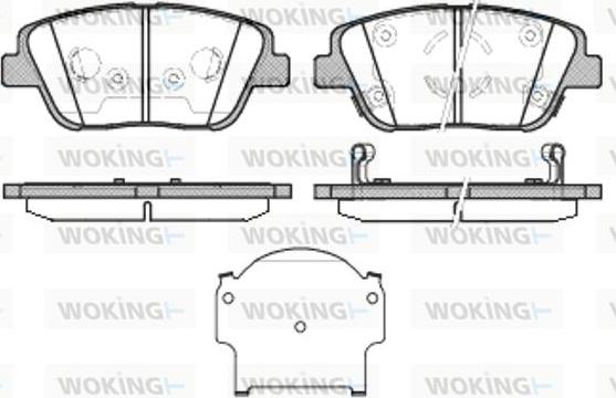 Woking P15233.02 - Kit de plaquettes de frein, frein à disque cwaw.fr