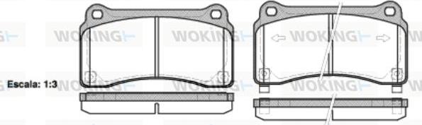 Woking P15273.02 - Kit de plaquettes de frein, frein à disque cwaw.fr