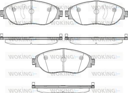 Woking P15703.00 - Kit de plaquettes de frein, frein à disque cwaw.fr