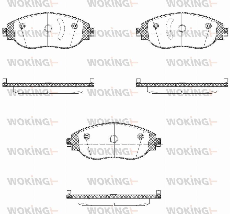 Woking P15703.10 - Kit de plaquettes de frein, frein à disque cwaw.fr