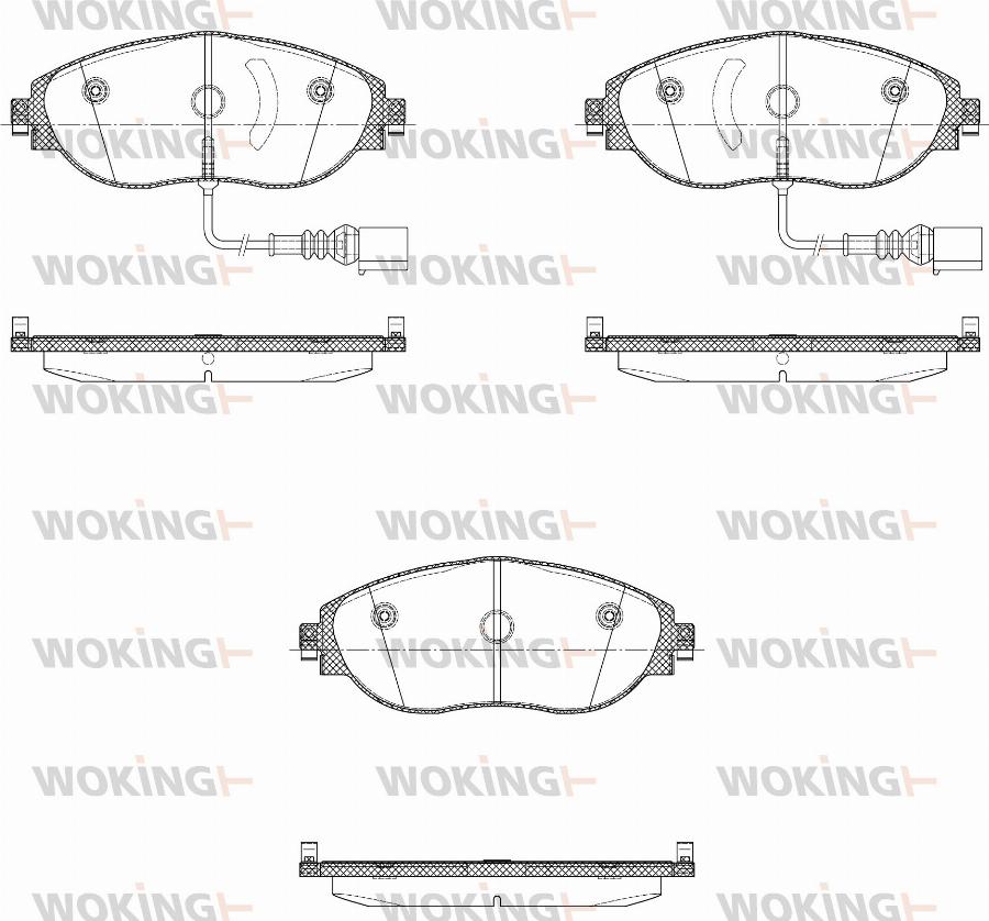 Woking P15703.12 - Kit de plaquettes de frein, frein à disque cwaw.fr