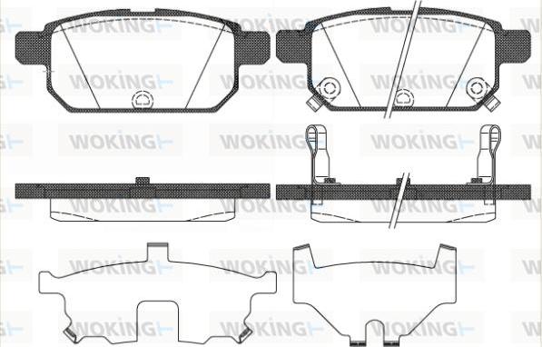 Woking P15713.02 - Kit de plaquettes de frein, frein à disque cwaw.fr