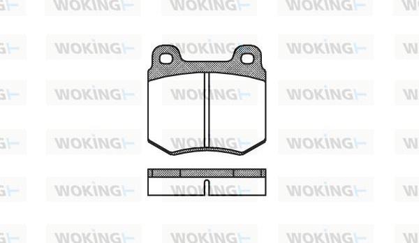 Woking P1693.10 - Kit de plaquettes de frein, frein à disque cwaw.fr