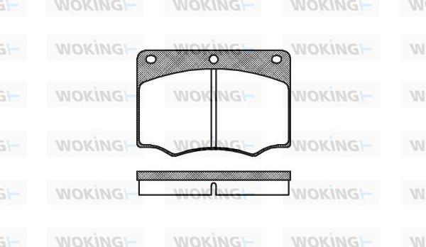 Woking P1643.00 - Kit de plaquettes de frein, frein à disque cwaw.fr