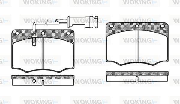 Woking P1643.02 - Kit de plaquettes de frein, frein à disque cwaw.fr