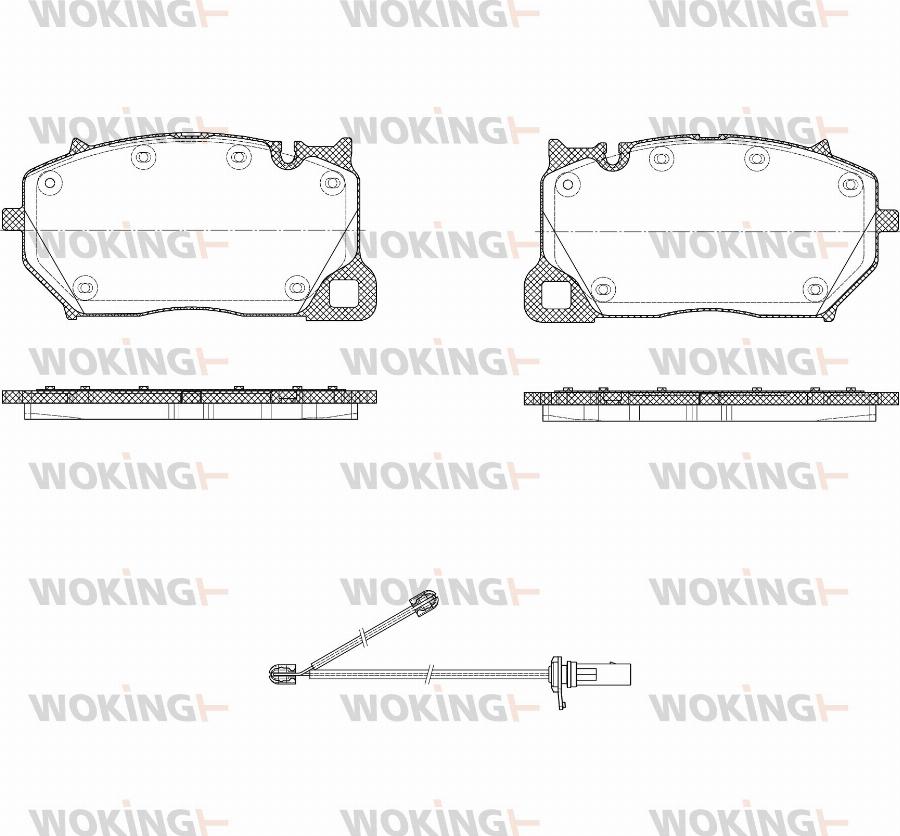 Woking P16433.00 - Kit de plaquettes de frein, frein à disque cwaw.fr